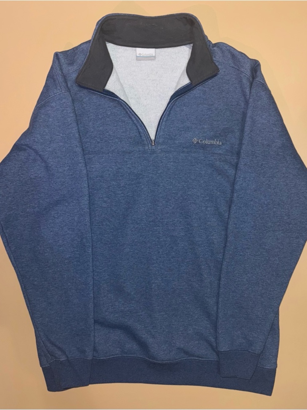 Columbia Men’s Blue Quarter Zip Fleece Pullover Jacket XL